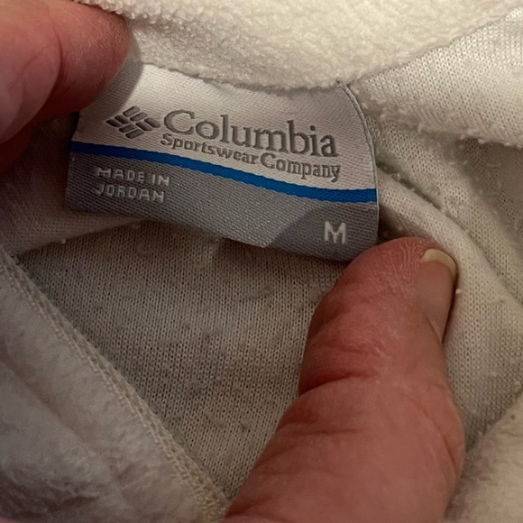 COLUMBIA – Off-White Fleece Pullover M - Picture 2 of 8